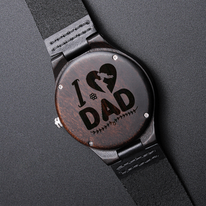 Engraved Wooden Watch, Gift For Dad, Dad, To Dad - YERTIZZ.COM