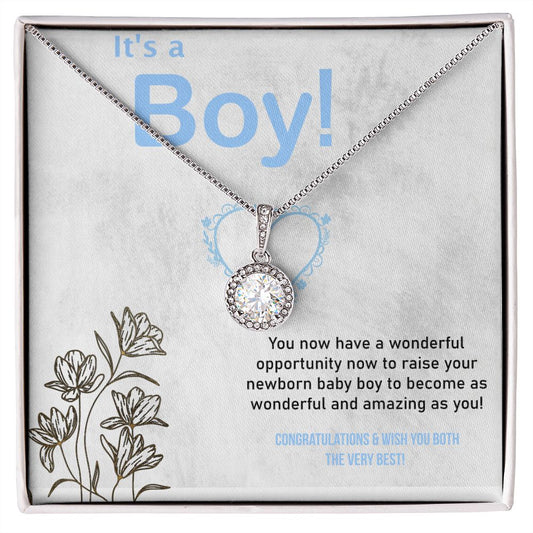 Eternal Love Necklace, It's a Boy, Baby Boy, Parents