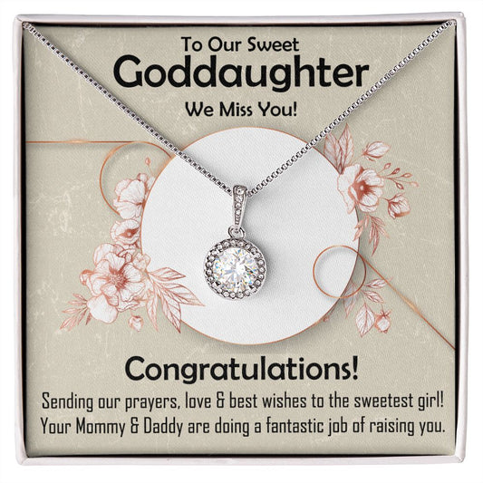 Eternal Love Necklace, Goddaughter, Congratulations, Miss you