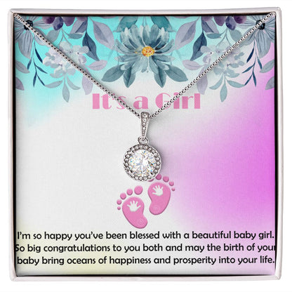 Eternal Love Necklace, It's a Girl, Congratulations