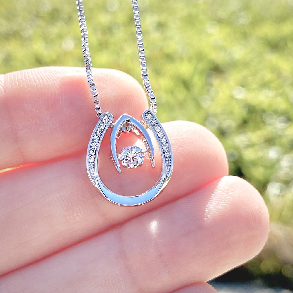Lucky in Love Necklace, Jewelry, Gift, Goddaughter, Sorry, Miss You - YERTIZZ.COM