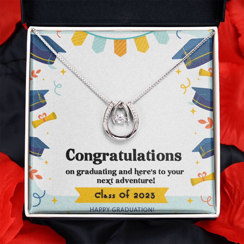 Lucky in Love Necklace, Jewelry, Gift, Graduation, 2023 - YERTIZZ.COM