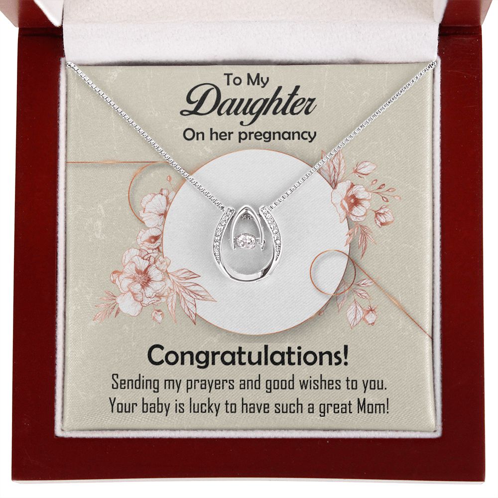 Lucky in Love Necklace, Jewelry, Gift, Daughter, Pregnancy - YERTIZZ.COM
