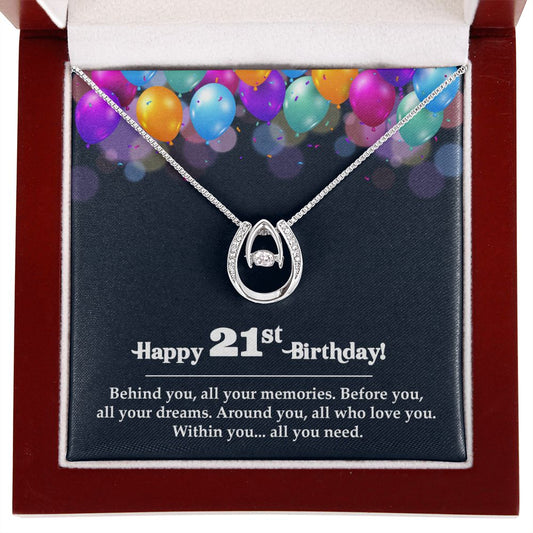 Lucky in Love Necklace, Jewelry, Gift, 21st, Birthday