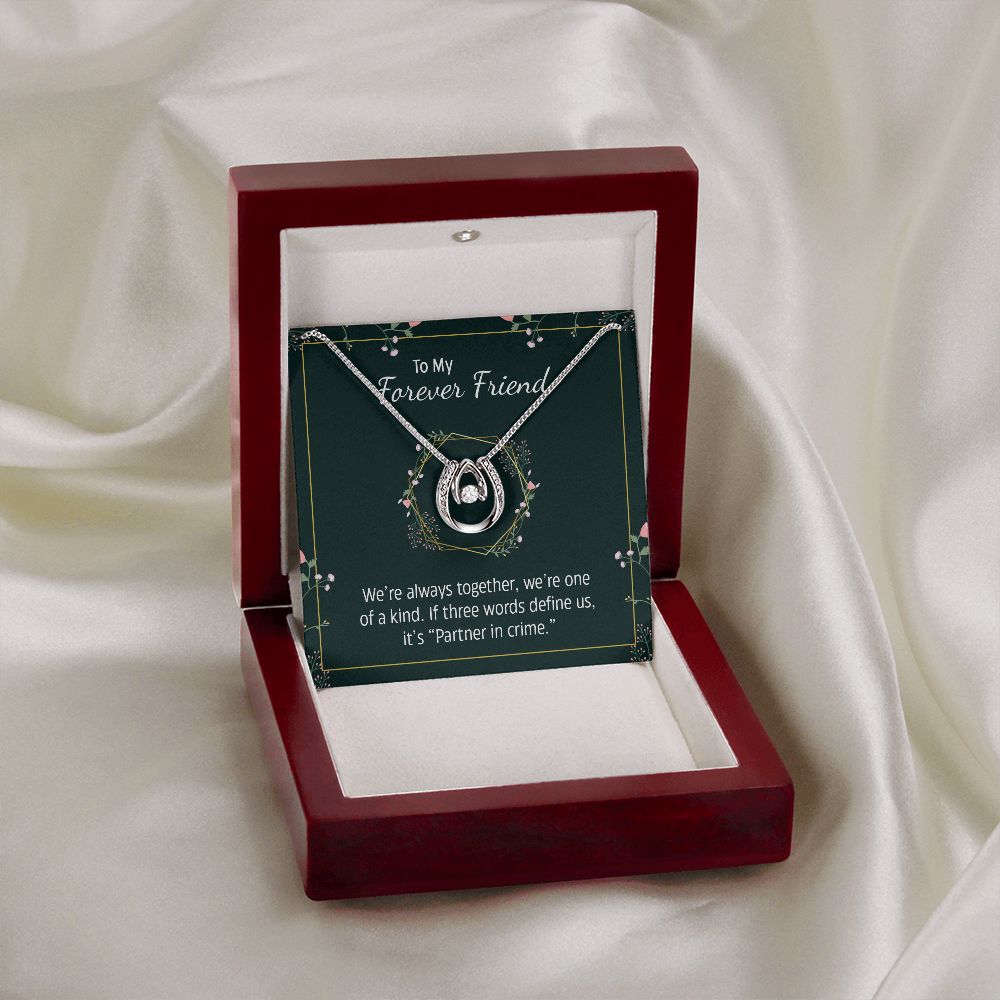 Lucky in Love Necklace, Best Friend, Forever Friend, Bestie, BFF