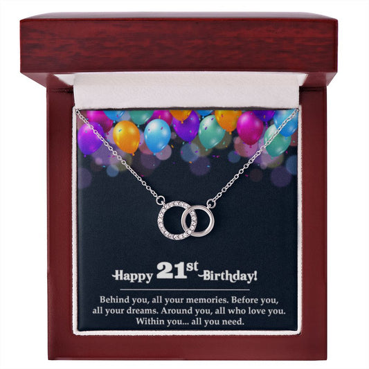 Perfect Pair Necklace, 21st Birthday, 21 Today