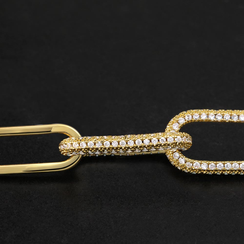 Mother's Day, Gift, Forever Linked Necklace, Jewelry, To my Daughter, From Mother, Daughter, Cubic Zirconia, 700 CZ crystals, 14k white gold, 14k yellow gold, Parrot clasp attachment
