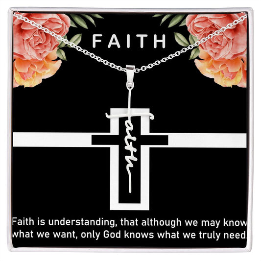 Faith Cross Necklace, Faith, Go