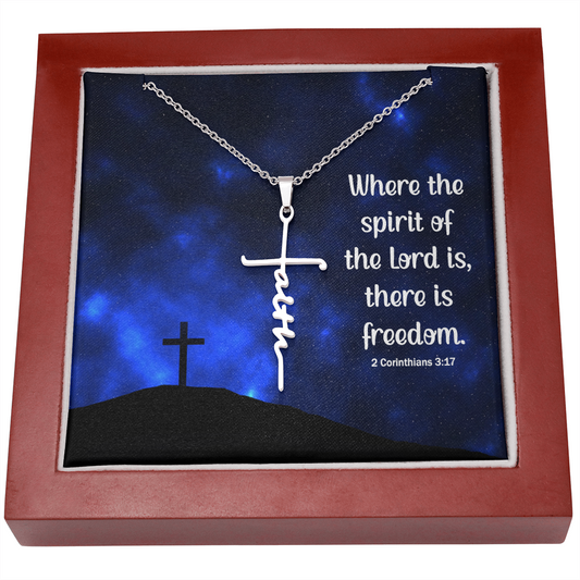 Faith Cross Necklace, Faith, Lord