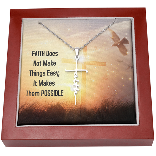 Faith Cross Necklace, Faith, God