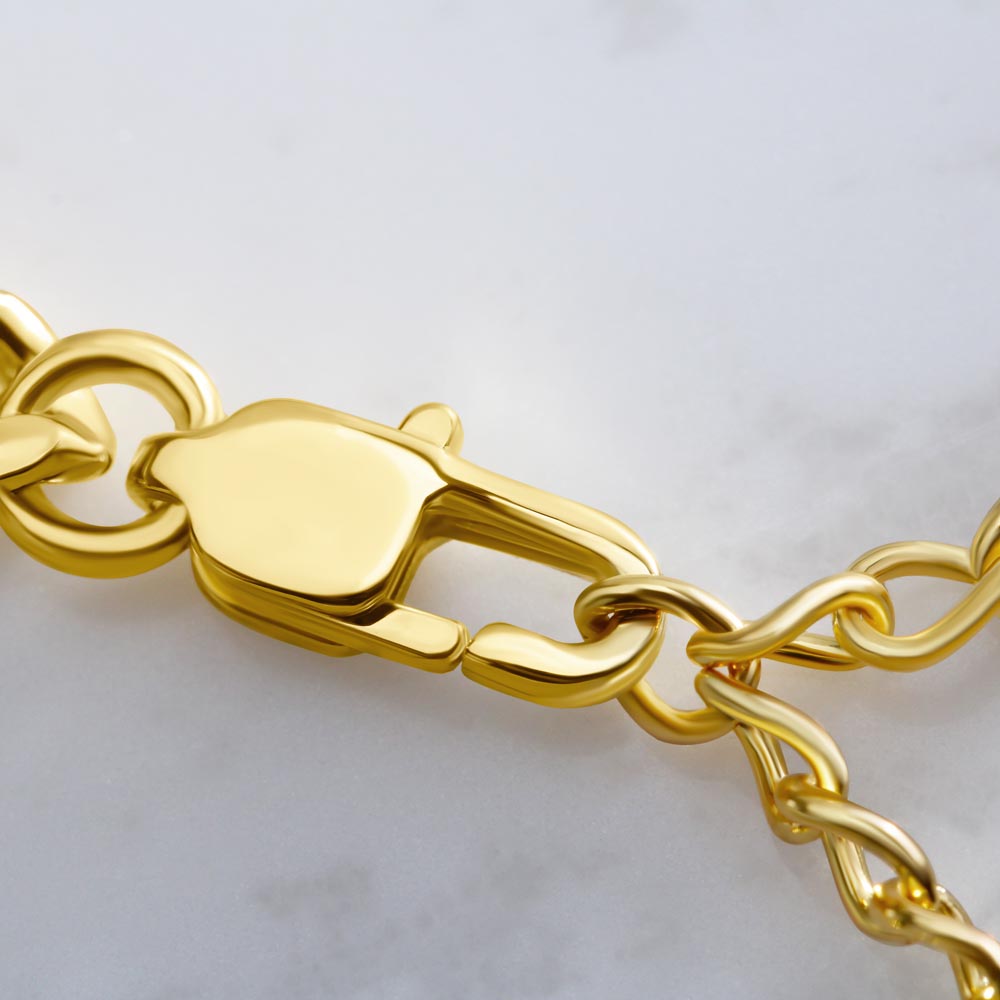 Father, Dad, Son, Gift, Cuban Linked Chain, Jewelry, To my Dad, To Papa, Cubic Zirconia, 700 CZ crystals, Polished Stainless Steel or 14k Yellow Gold