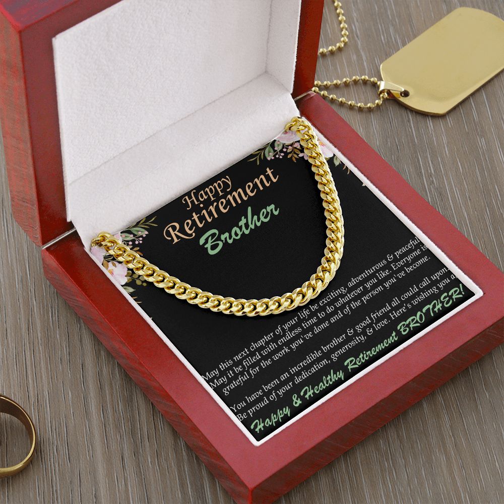 Cuban Linked Chain, Jewelry, Gift, Retirement, Brother