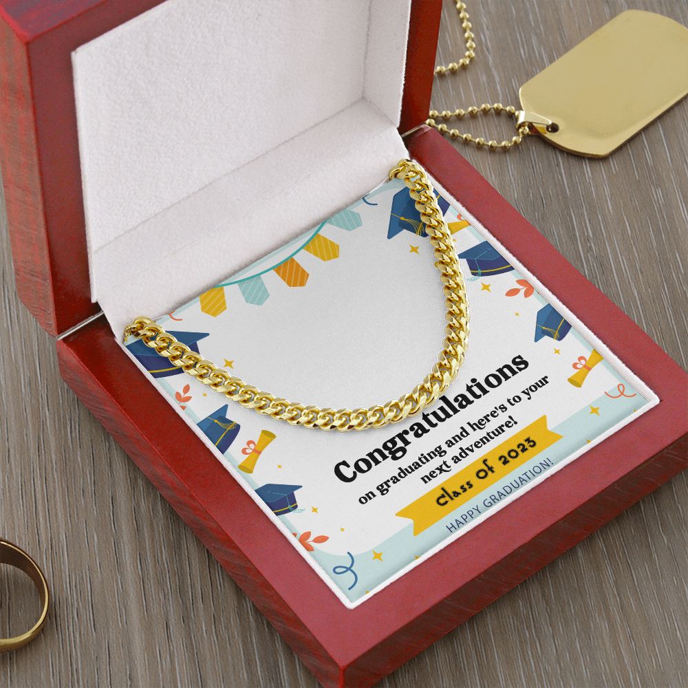 Cuban Linked Chain, Jewelry, Gift, Graduation, Congratulations