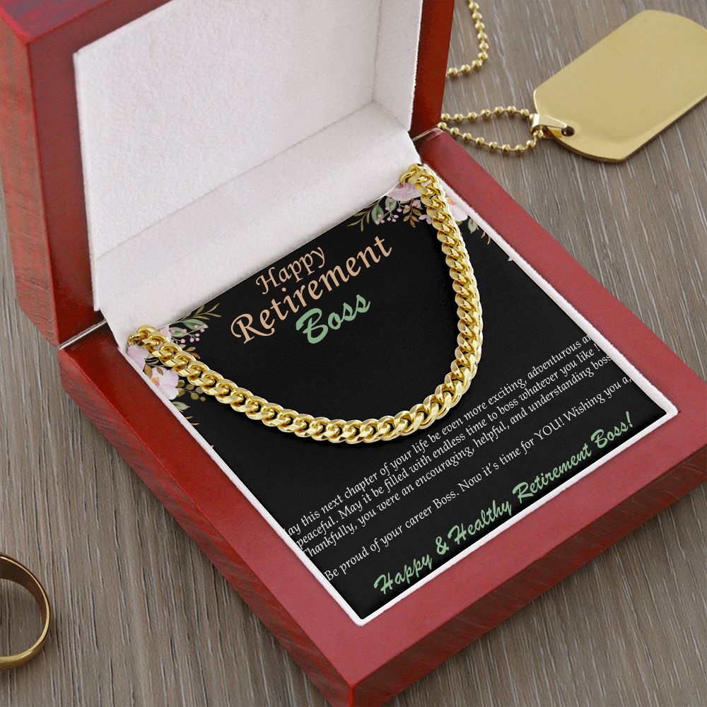 Cuban Linked Chain, Jewelry, Gift, Retirement, Boss