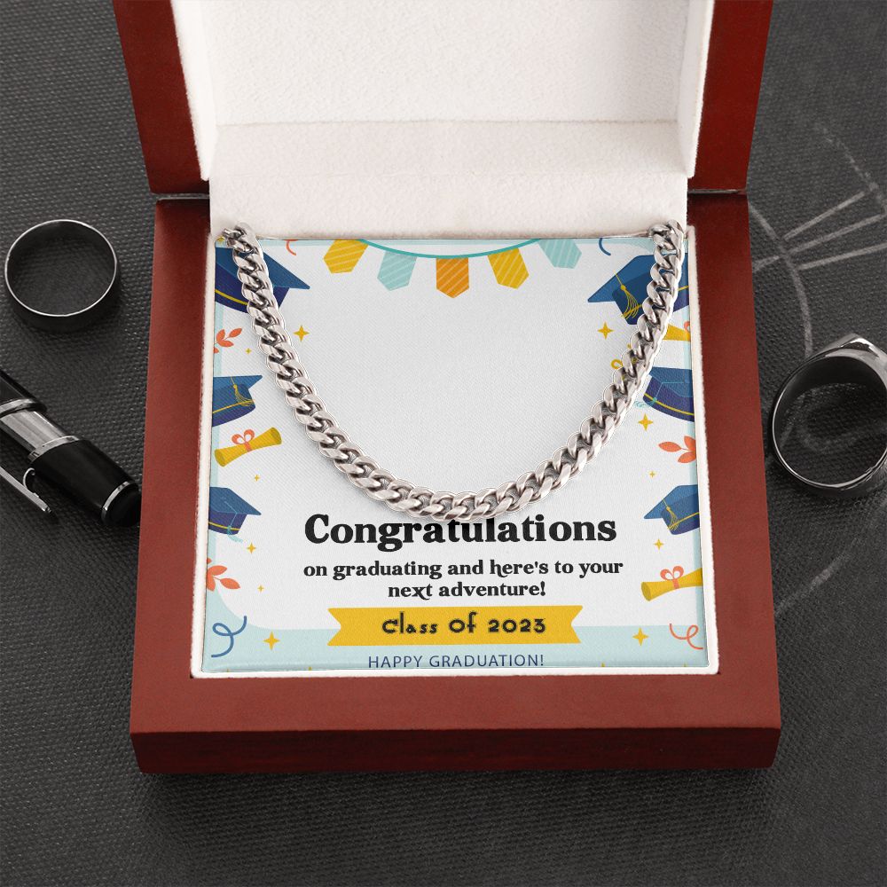 Cuban Linked Chain, Jewelry, Gift, Graduation, Congratulations