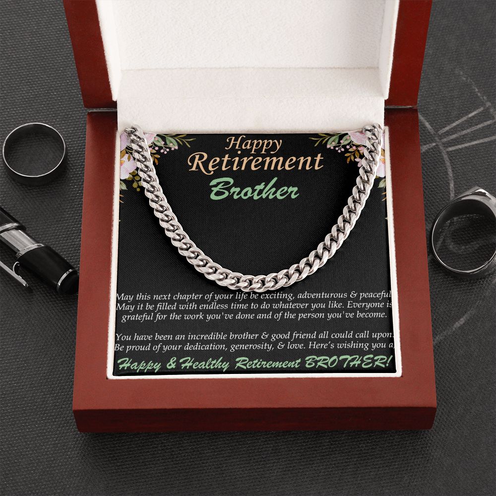 Cuban Linked Chain, Jewelry, Gift, Retirement, Brother