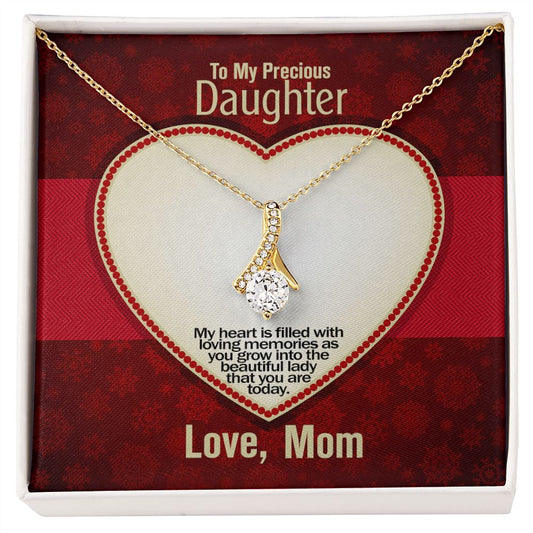 To My Precious Daughter, Alluring Beauty Necklace, Jewelry Gift