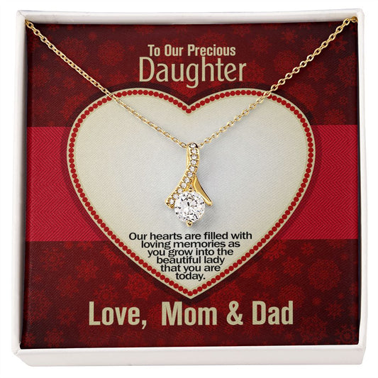 To Our Precious Daughter, Alluring Beauty Necklace, Jewelry Gift