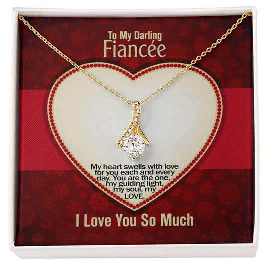 To My Darling Fiancée, I love you so Much, Alluring Beauty Necklace, Jewelry Gift