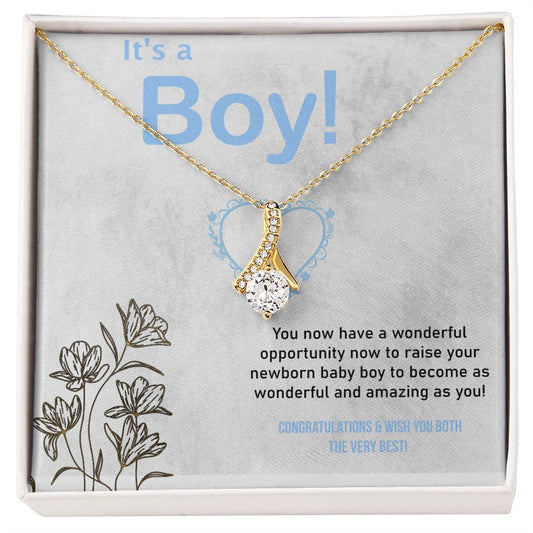 Alluring Beauty Necklace, Jewelry Gift, It's a Boy