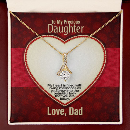 To My Precious Daughter, Alluring Beauty Necklace, Jewelry Gift - YERTIZZ.COM
