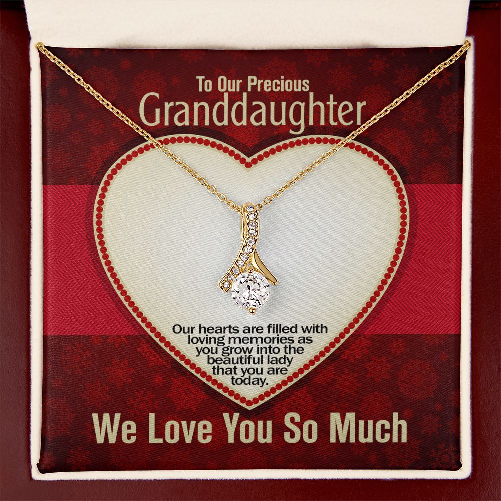 To Our Precious Granddaughter, We Love You So Much, Alluring Beauty Necklace, Jewelry Gift - YERTIZZ.COM