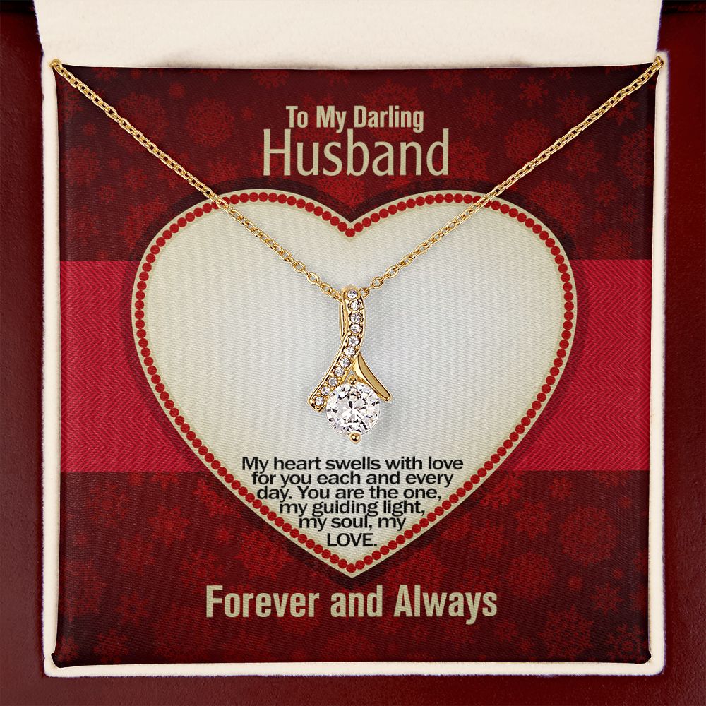 To My Darling Husband, Forever and Always, Alluring Beauty Necklace, Jewelry Gift - YERTIZZ.COM
