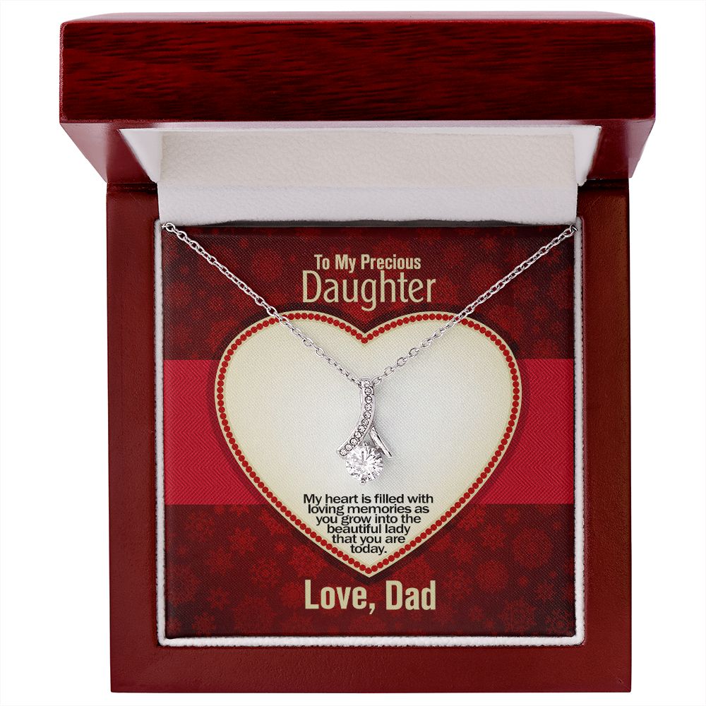 To My Precious Daughter, Alluring Beauty Necklace, Jewelry Gift - YERTIZZ.COM