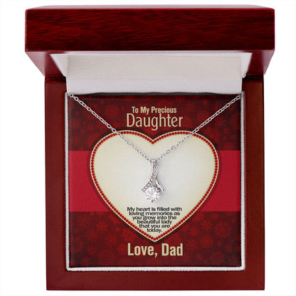 To My Precious Daughter, Alluring Beauty Necklace, Jewelry Gift - YERTIZZ.COM