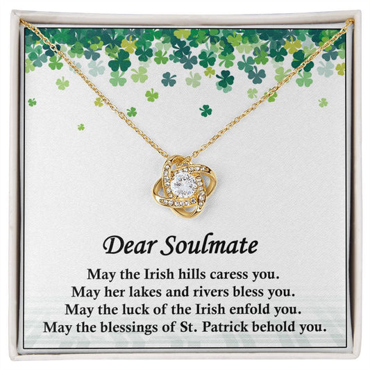 Dear Soulmate, St. Patricks Day, Love Knot Necklace