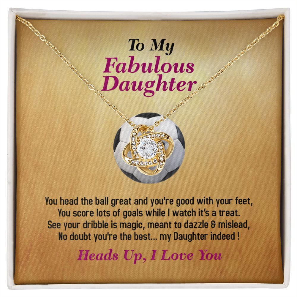 To My Fabulous Daughter-I Love You, Love Knot Necklace, Jewelry Gift - YERTIZZ.COM