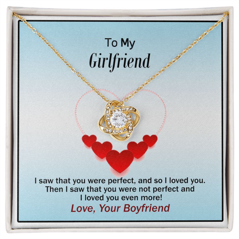 Love Knot Necklace, Valentines, Jewelry Gift, To My Girlfriend - YERTIZZ.COM