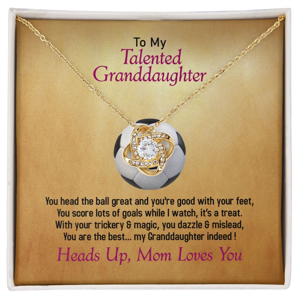 To My Talented Granddaughter, Love Knot Necklace, Jewelry Gift - YERTIZZ.COM