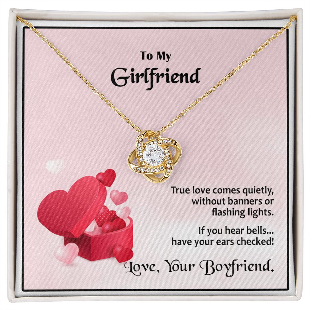 Love Knot Necklace, Valentines, Jewelry Gift, Girlfriend - YERTIZZ.COM