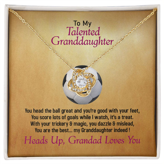 To My Talented Granddaughter, Love Knot Necklace, Jewelry Gift - YERTIZZ.COM