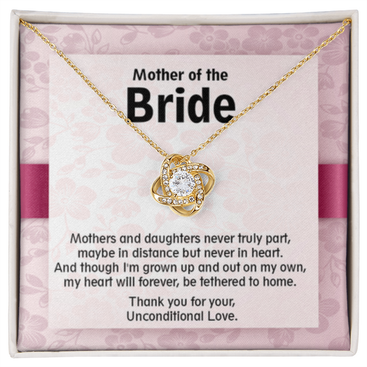 Mother of the Bride-Love Knot Necklace, Jewelry, Gift