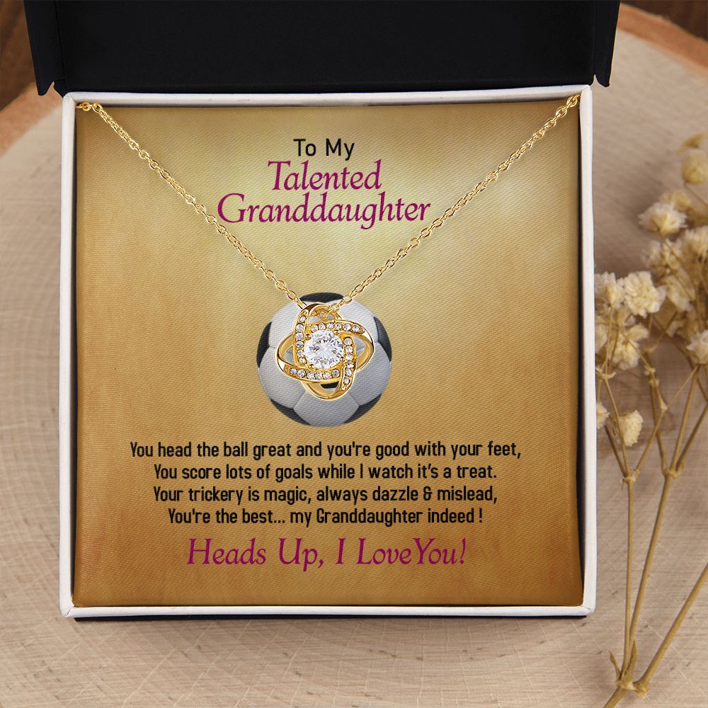 To My Talented Granddaughter-I Love You, Love Knot Necklace, Jewelry Gift - YERTIZZ.COM