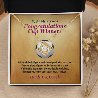 To All My Players-From Coach, Love Knot Necklace, Jewelry Gift - YERTIZZ.COM