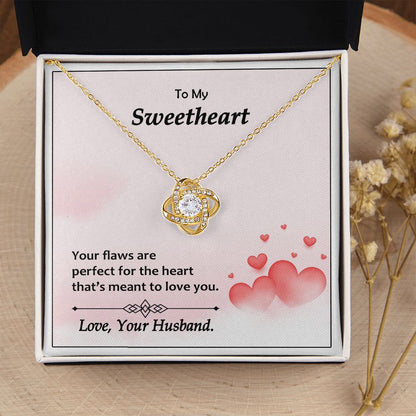 Love Knot Necklace, Valentines, Jewelry Gift, Sweetheart - YERTIZZ.COM