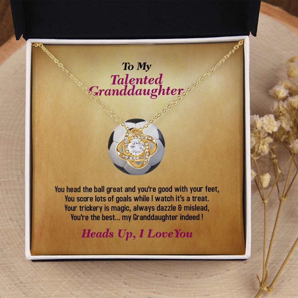 To My Talented_Granddaughter, Love Knot Necklace, Jewelry Gift - YERTIZZ.COM
