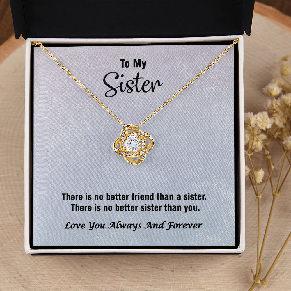 Love Knot Necklace, Valentines, Jewelry Gift, Sister - YERTIZZ.COM