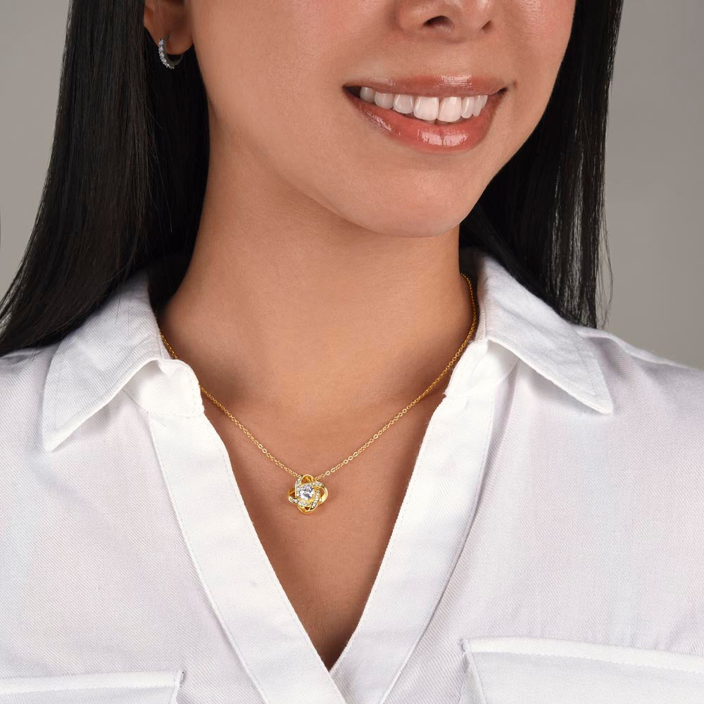 Love Knot Necklace, Valentines, Jewelry Gift, To My Girlfriend - YERTIZZ.COM