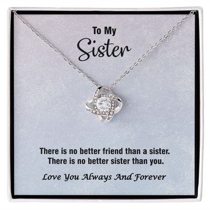 Love Knot Necklace, Valentines, Jewelry Gift, Sister - YERTIZZ.COM
