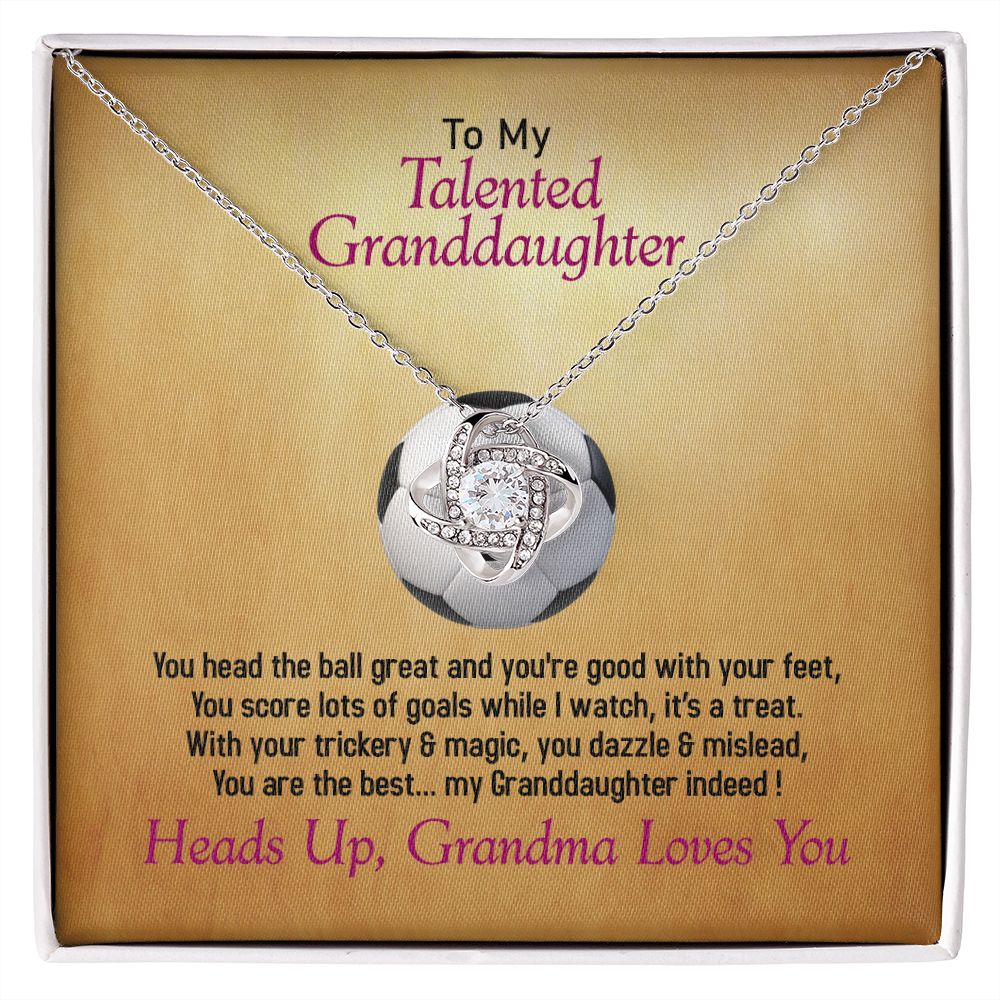 To My Talented Granddaughter, Love Knot Necklace, Jewelry Gift - YERTIZZ.COM