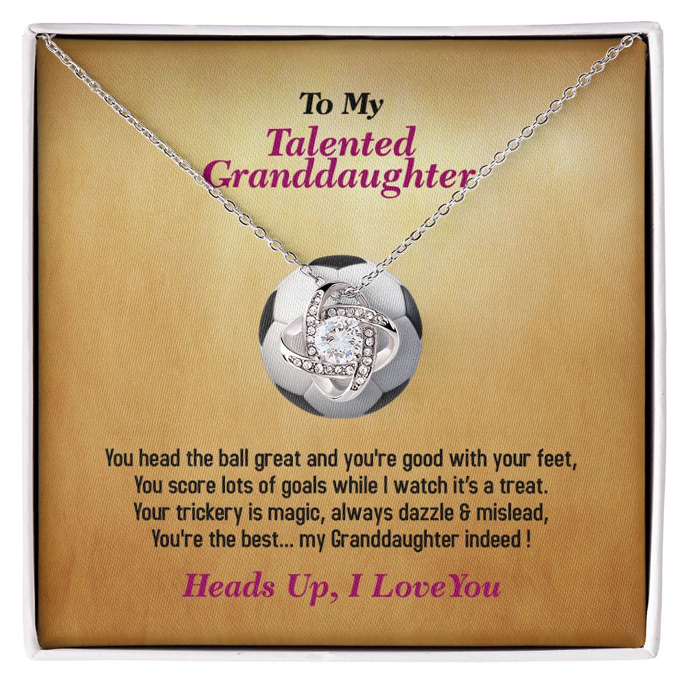 To My Talented_Granddaughter, Love Knot Necklace, Jewelry Gift - YERTIZZ.COM