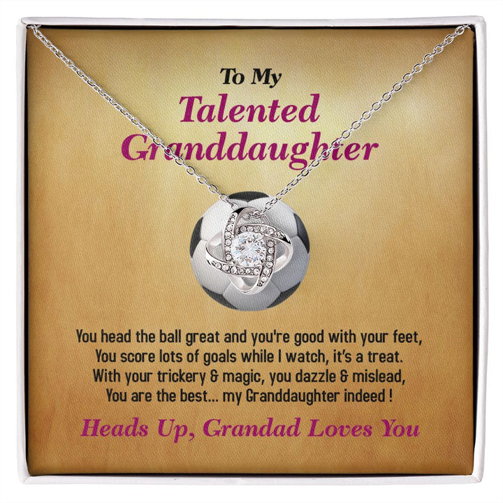 To My Talented_Granddaughter, Love Knot Necklace, Jewelry Gift - YERTIZZ.COM