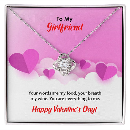 Love Knot Necklace, Valentines, Jewelry Gift, To My Girlfriend - YERTIZZ.COM