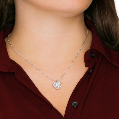 Christmas, To My Dear Wife, Love Always, Love Knot Necklace, Jewelry Gift - YERTIZZ.COM