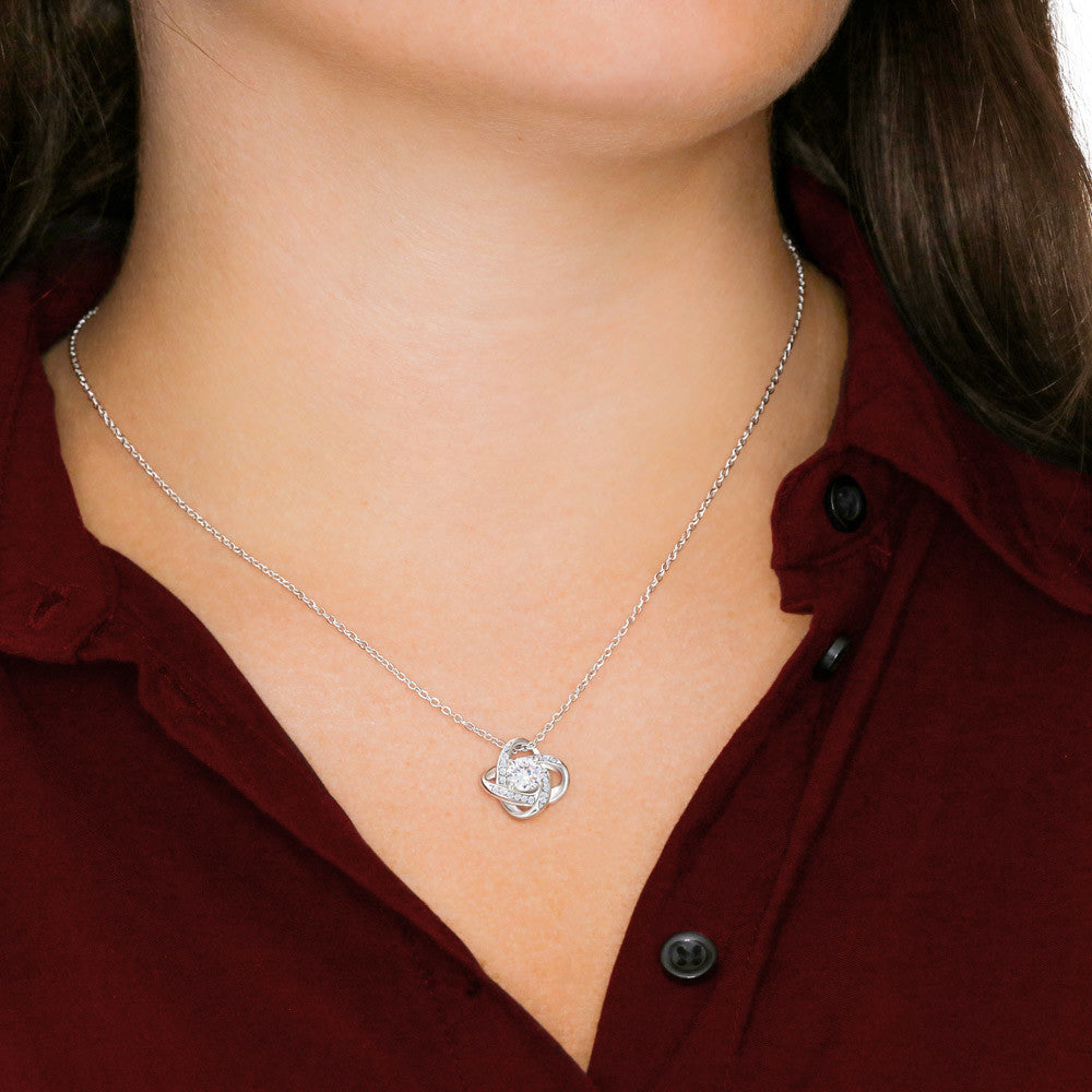 Love Knot Necklace, Valentines, Jewelry Gift, To My Girlfriend - YERTIZZ.COM