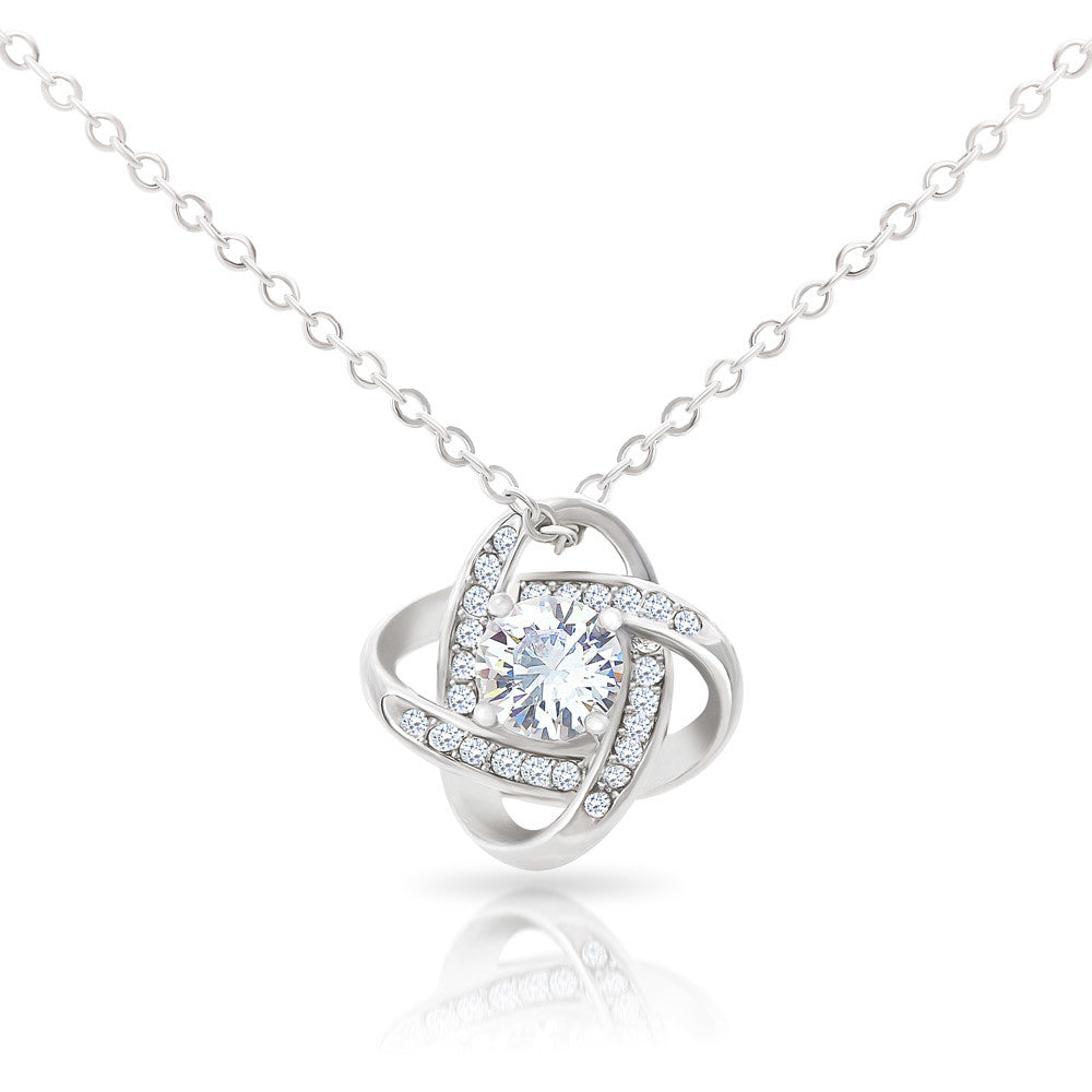 Christmas, To My Dear Wife, Love Always, Love Knot Necklace, Jewelry Gift - YERTIZZ.COM
